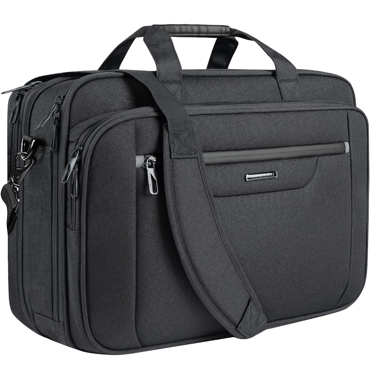 VANKEAN laptop bag for up to 18-inch laptops XXL Water-resistant gaming computer bag for men women Expandable capacity for travel/business/school - Black