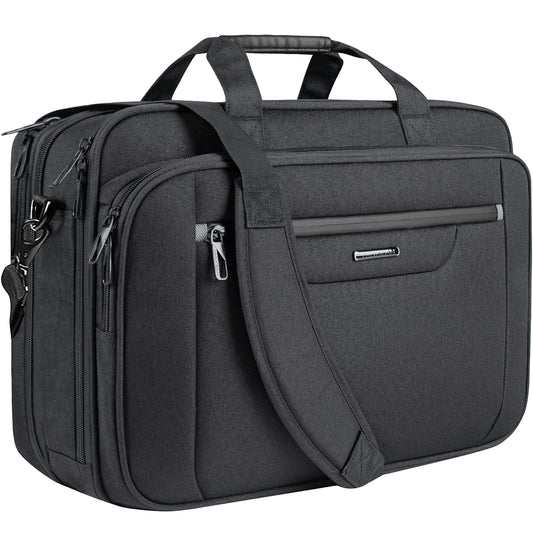 VANKEAN laptop bag for up to 18-inch laptops XXL Water-resistant gaming computer bag for men women Expandable capacity for travel/business/school - Black