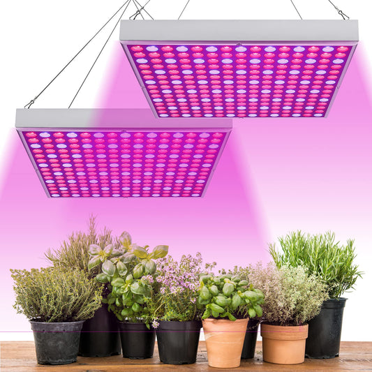 Lospitch 2X45W LED plant light, 225 red & blue LEDs grow lamp, full spectrum plant light for hydroponics, indoor seeding veg flower, grow tent, and greenhouse.