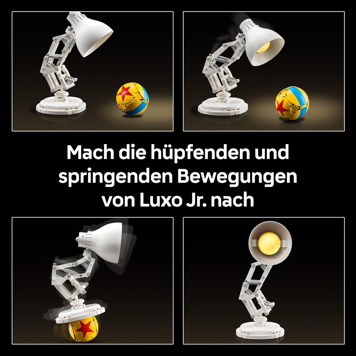LEGO Ideas | Disney Pixar Set - Buildable desk lamp playset - Toy for adults - Gift for men and women - Creative building model as desk decoration 21357