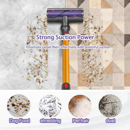 Electric brush for Dyson V12 Detect Slim V10 Digital Slim, replacement direct drive cleaner head turbine floor nozzle for Dyson V12 Slim V10 Slim, accessory turbo brush for hard floors and carpets.