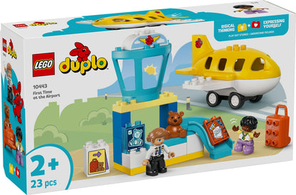 LEGO DUPLO First Visit to the Airport - Motor Skills Learning Toy for Toddlers with Airplane, 2 Figures & Teddy Bear - Birthday Gift for Boys and Girls from 2 years - 10443