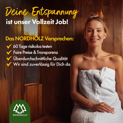 NORDHOLZ® Sauna infusion set - Premium quality [Deep forest essences - 4x100ml] special & natural sauna infusion for intense & relaxing scent - Sauna accessories for sauna fans.