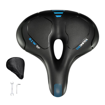 YOUNGDO bicycle saddle, gel bike seat, soft, comfortable, breathable, shock-absorbing, Ergonomic bike saddle with waterproof cover.