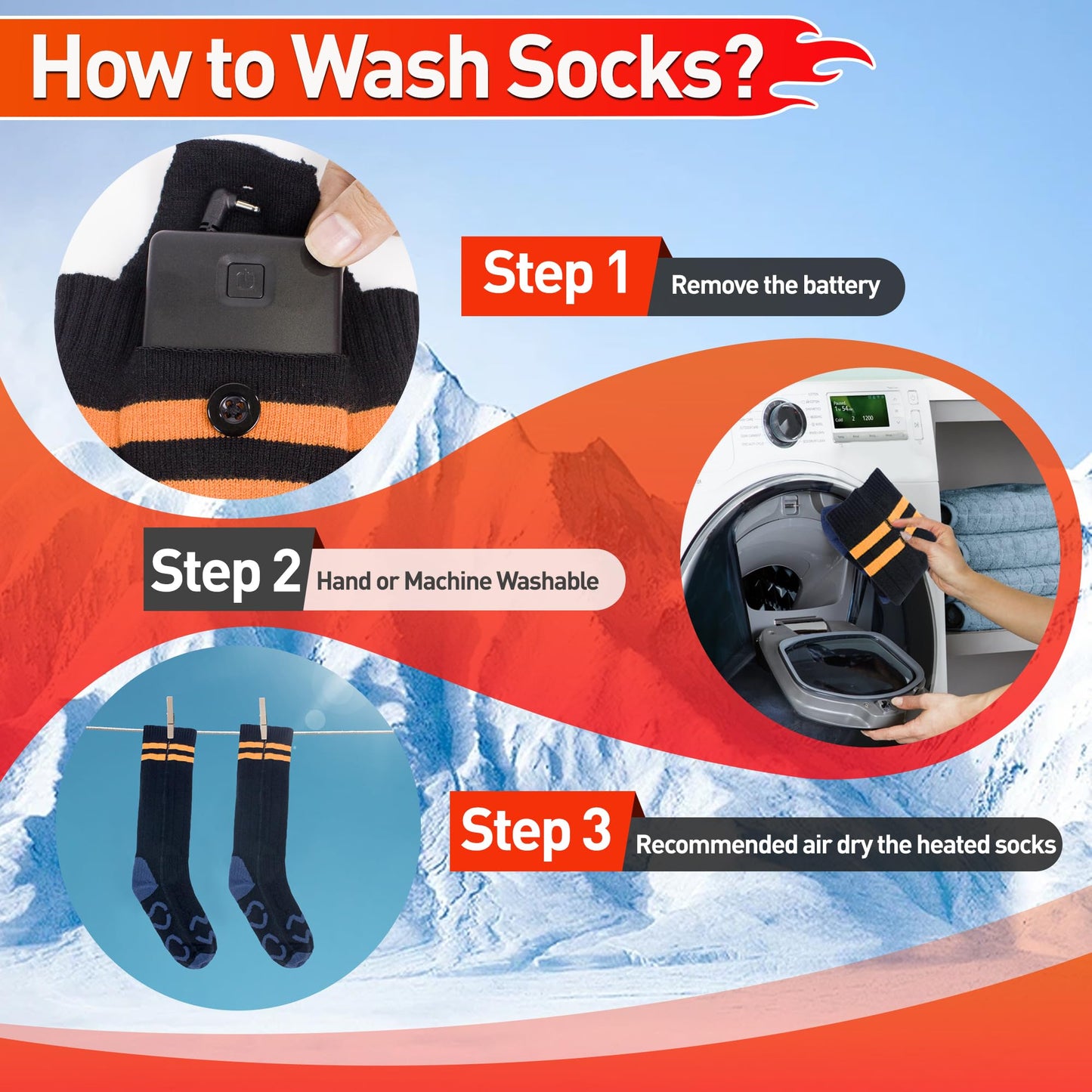 LanBlu Heated Socks for Women with App Control, 5000mAh Heated Socks with Battery, 4 Adjustable Heat Levels Heated Socks for Men, Washable Heated Socks for Skiing Cycling Camping