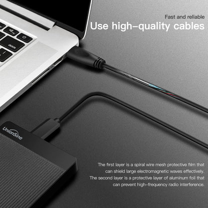 UnionSine External Hard Drive 500GB ultra-thin portable 2.5 inch USB 3.0, SATA, HDD storage for PC, Mac, TV, Wii U, Xbox, PS4 (Black) HD2510
