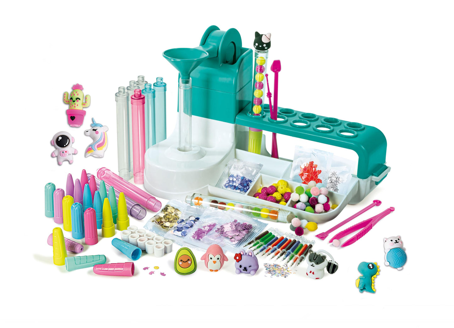 Clementoni My Pen Workshop with over 50 accessories - creative toy, pen craft set, personalized pen, gift set for children 6 years and older, 18779