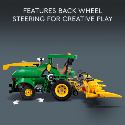 LEGO Technic John Deere 9700 Forage Harvester, combine harvester toy for building & Technic Mack LR Electric Garbage Truck, recycling role-play garbage truck model.