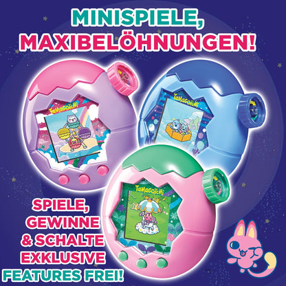 Bandai - Tamagotchi Heaven Earth - Virtual pet to care for - Tamagotchi interactive toy in German, Zoom - Earth model in pink and green - Toy for kids ages 6 and up - 43421