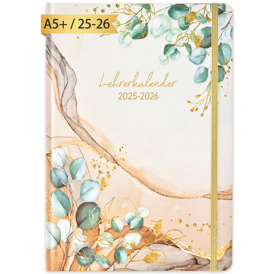 Teacher planner 2025 2026, teacher planner 2025 2026 a5 from August 2025 to July 2026, school planner 2025 2026 for teachers, 17.5 x 25 cm, hardcover teacher planner, slip pocket