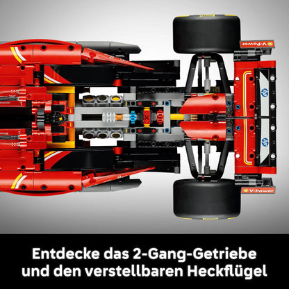 LEGO Technic Ferrari SF-24 F1 race car - adult model car - Formula 1 collectible set - V6 engine, gearbox, steering, and DRS in 1:8 scale - Gift for motorsport & race car fans 42207