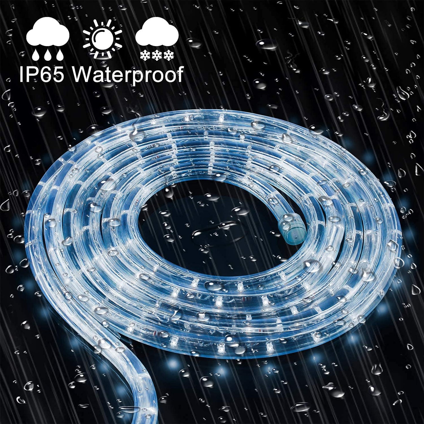 Forever Speed 20M outdoor LED light tube, 720 LEDs waterproof LED light tube for Christmas, wedding, roof, fence decoration lighting Cold white IP65