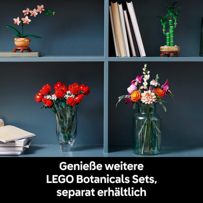 LEGO Botanicals Beautiful Pink Bouquet - Flower Decor - Adult Building Set - Decorative Daisies, Cornflowers, Roses, and Elderflowers to Showcase - Office Decoration 10342