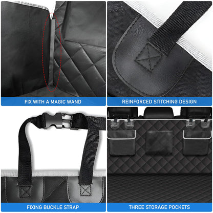 AUSYIWI Trunk Protector with Bumper Guard, Cargo Liner, Quilted Dog Blanket with Storage Bag, Universal Car Mat for Dogs, Water Resistant, Scratch Resistant & Easy to Clean