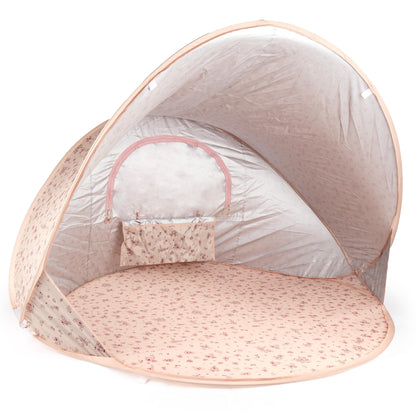Bieco Ella Pop-up Beach Shelter Dreamy Flowers | UV 40+ protection | Pop-up beach shelter baby beach accessory sun protection beach tent travel sun protection beach tent