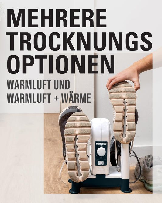 MaxxDry Pro Shoe, Boot & Glove Dryer - Dries 4 items in 60 min, prevents odors & bacteria, for all fabrics, includes extension, 180cm cord, 240W, 1-year warranty.