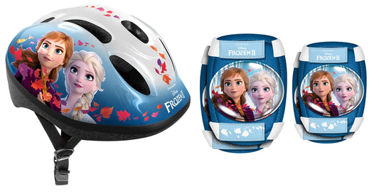 Helmet Girl Helmet Frozen 2 Helmet + Elbow and Knee Pads, Blue, One Size EU