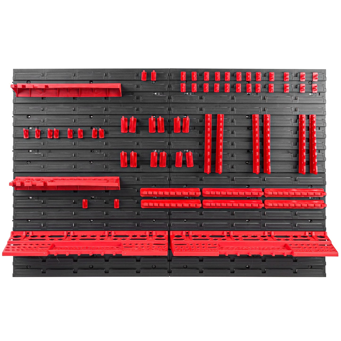 Bottle tool wall 115x78 cm - Set of 58 tool holders with perforated wall workshop shelf plastic garage workshop wall shelf workshop shelf