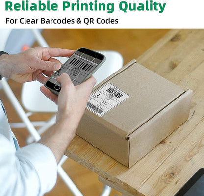Phomemo labels 4x6 1000 labels/stack, Shipping labels compatible with MUNBYN, Phomemo, Polono label printers, BPA-free thermal labels adhesive for DHL, UPS, DPD-100 x 150 mm