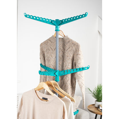 Beldray LA039552TQEU 9-arm Clothes Airer - 3-tier Clothes Rack, 15kg, Space-saving Storage, Foldable, Airer, Rigid Arms for Hanging Hangers