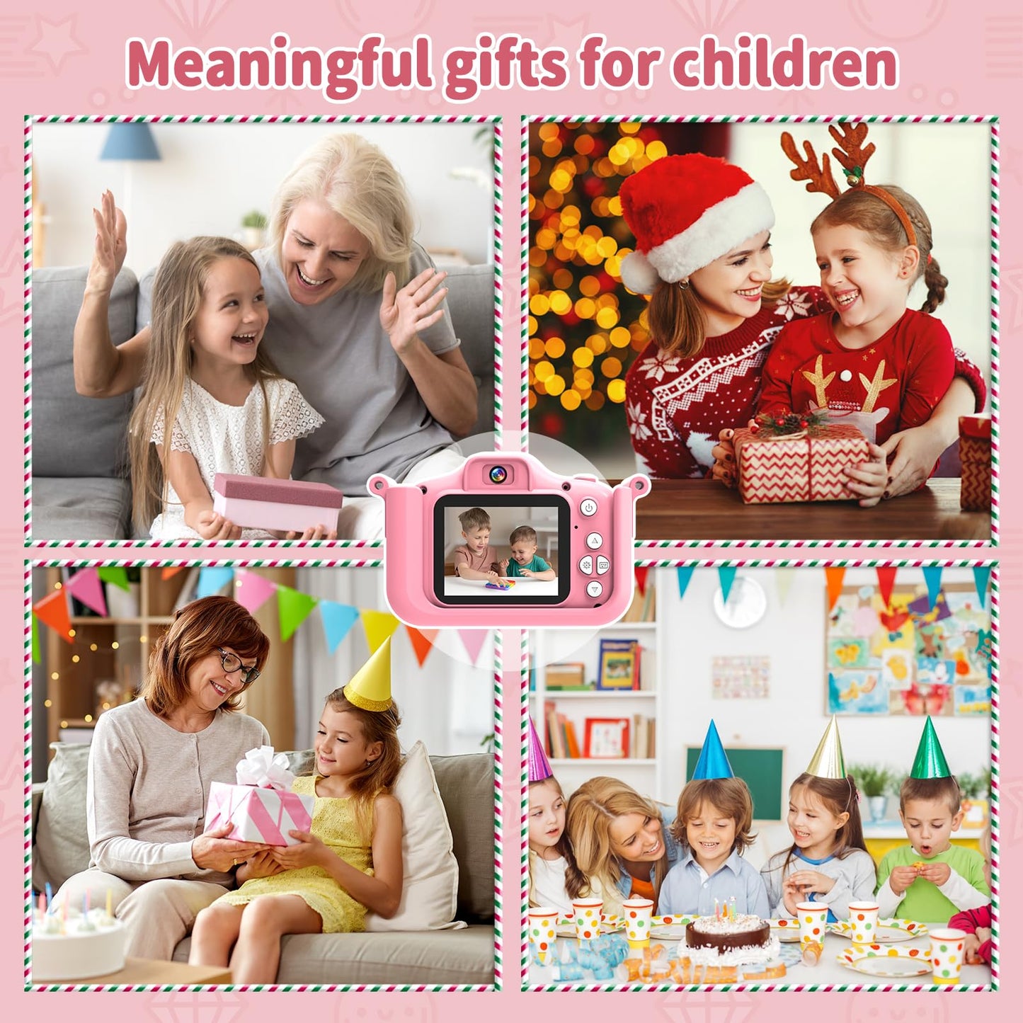 MYSTILUCK Kids Camera, 1080P HD Digital Camera for Kids with 2.0" Screen & 32GB Card, Camera Toy for Boys & Girls, Children 3-12 Years Christmas & Birthday.