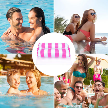 Arbolisse inflatable pool accessories set includes 2 XL water hammocks. This 4-in-1 inflatable water hammock is perfect for adults to enjoy in the pool. Fun water toy for adults!