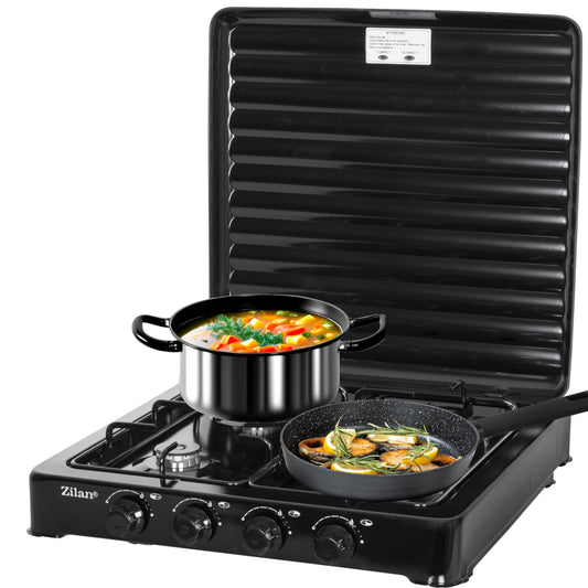 4-burner gas stove | camping cooker | stove | 30/50 mbar | propane gas | cooktop | gas stove | camping cooker