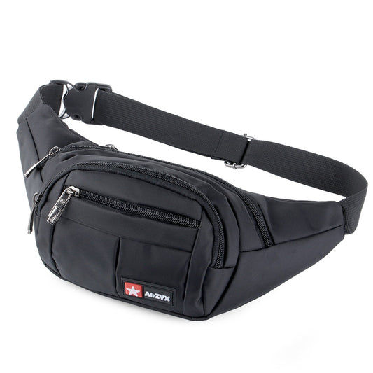 Waterproof waist bag suitable for travel, sports, and all outdoor activities. Waist bag for both men and women, waterproof hip bags for running (Black)