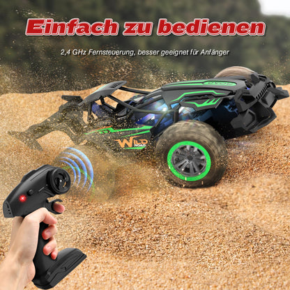 Perbabe Remote Control Car, 2.4GHz 20+KM/H Rc Car 2WD All Terrain Off-Road RC Car With Rechargeable Battery RC Truck for 3 4 5 6 7 8 9 10 Years Old Kids Terrain Play Toy Gift.
