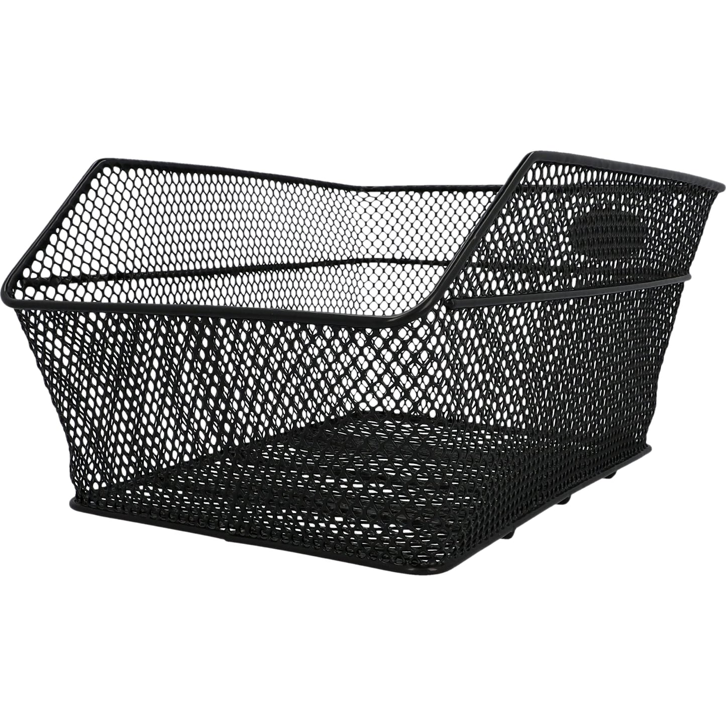 FISCHER Carrier Basket School, bike basket, tight mesh, theft-proof, suitable for e-bikes, load capacity 25 kg, black & Mini bicycle bell, black, One Size