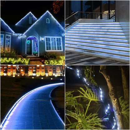 Forever Speed 20M outdoor LED light tube, 720 LEDs waterproof LED light tube for Christmas, wedding, roof, fence decoration lighting Cold white IP65