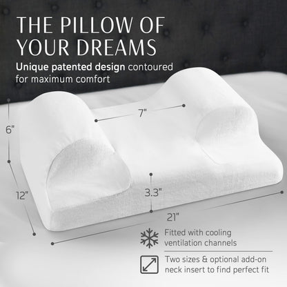 YourFacePillow - Memory Foam Beauty Pillow for anti-wrinkle, anti-aging, acne treatment, wrinkle prevention. Designed for back and side sleepers. (Standard size)