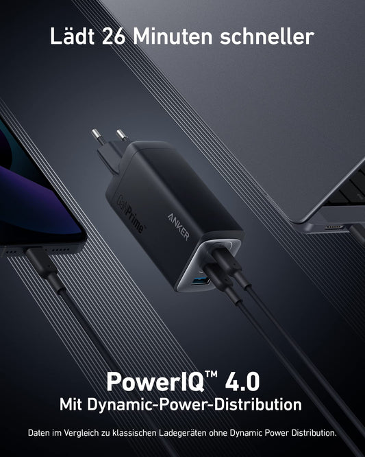 Anchor USB C Charger, Anchor 737 Charger GaNPrime 120W, PPS 3-Port fast compact, power adapter for MacBook Pro/Air, iPad Pro, Galaxy S22/S21, Dell XPS 13, Note 20/10+, iPhone 16/15/Pro, Pixel and more.