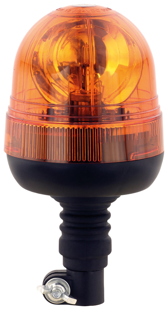 AdLuminis Halogen Rotating Beacon Light, large with flexible base, flashing light 12V 24V, ECE R65 road approval, vehicle warning light.