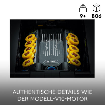 LEGO 42161 Technic Lamborghini Huracán. Toy car model building kit for kids, boys, girls, and motorsport fans. Great car gift for collecting.