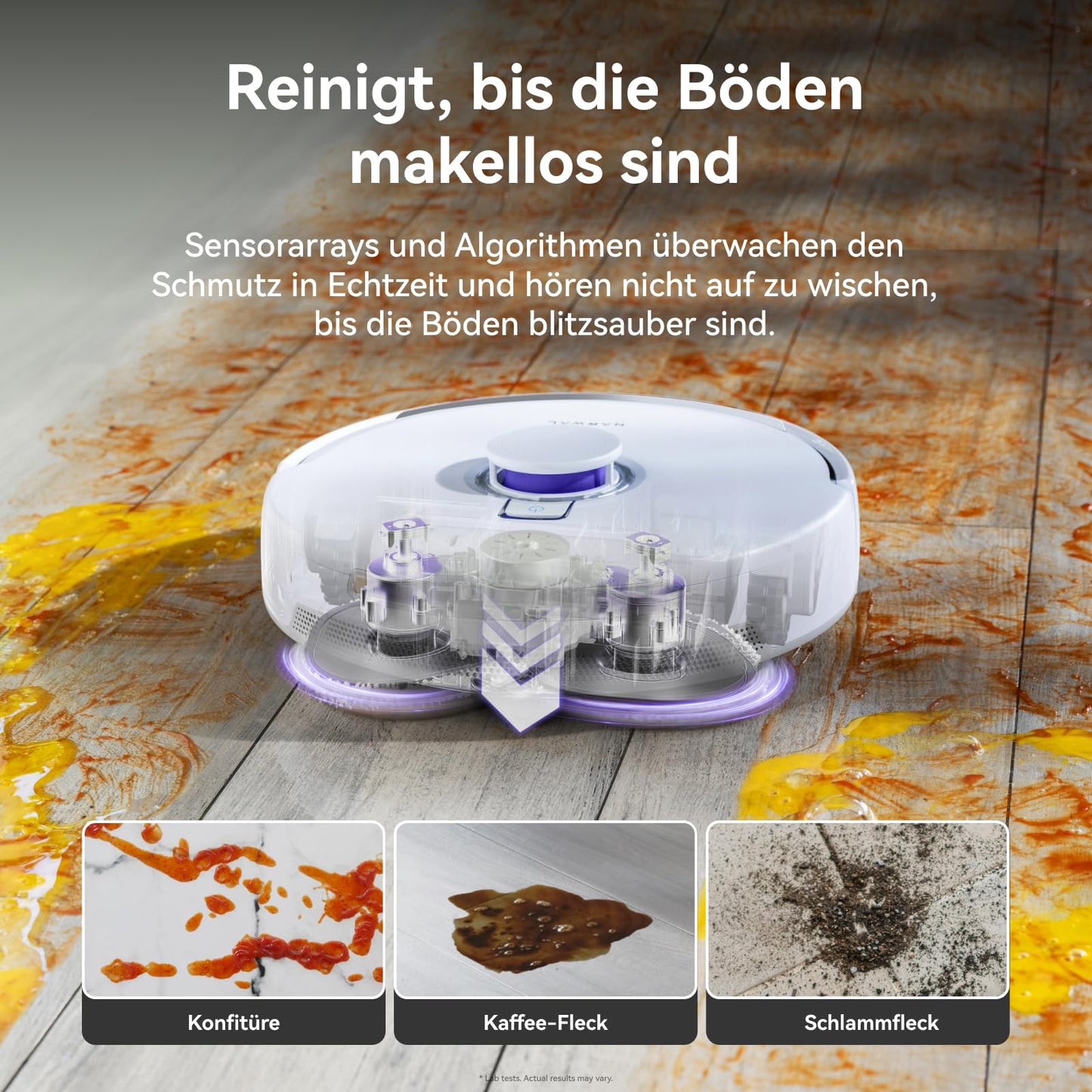NARWAL Freo Z Ultra robot vacuum cleaner with mopping function, dual AI system, AI-adaptive hot water mopping and drying, 12,000 Pa suction power, Zero Tangling Brush 2.0, Intelligent APP (White).