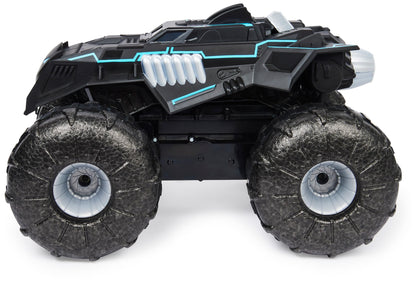 DC Batman All-Terrain Batmobile, remote-controlled amphibious vehicle for land and water with room for 1x 10cm Batman action figure.