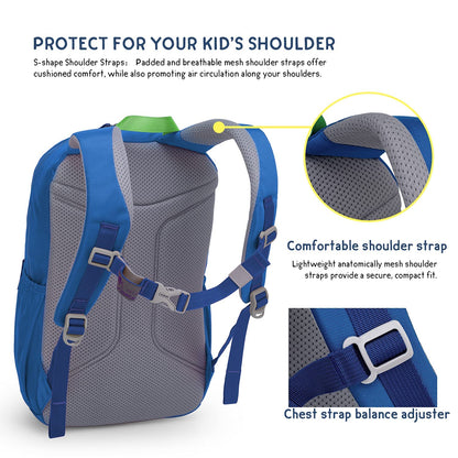 Mountaintop kids backpack for girls and boys, school backpack for school hiking, 15L, 25 x 14 x 41 cm.