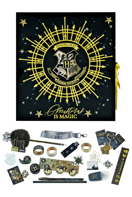 Undercover - Harry Potter Advent Calendar 2024 - Foldable box with ribbon - 24 surprises including craft materials and stationery - Perfect for fans, children, and collectors.