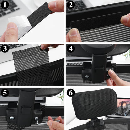 YARNOW Adjustable Headrest for Office Chair Upgradable Headrest with Neck Support for Desk Chair Ergonomic Head Pillow for Computer Chair Comfortable Chair Head Cushion for Office Supplies