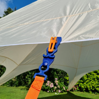 Peggy Peg - Crocodile Peggy 4 Piece Awning Clamps - multipurpose clamps for awnings, tents, tarps, tent floors & covers - crocodile clamps for outdoor & camping - tent tarp clips
