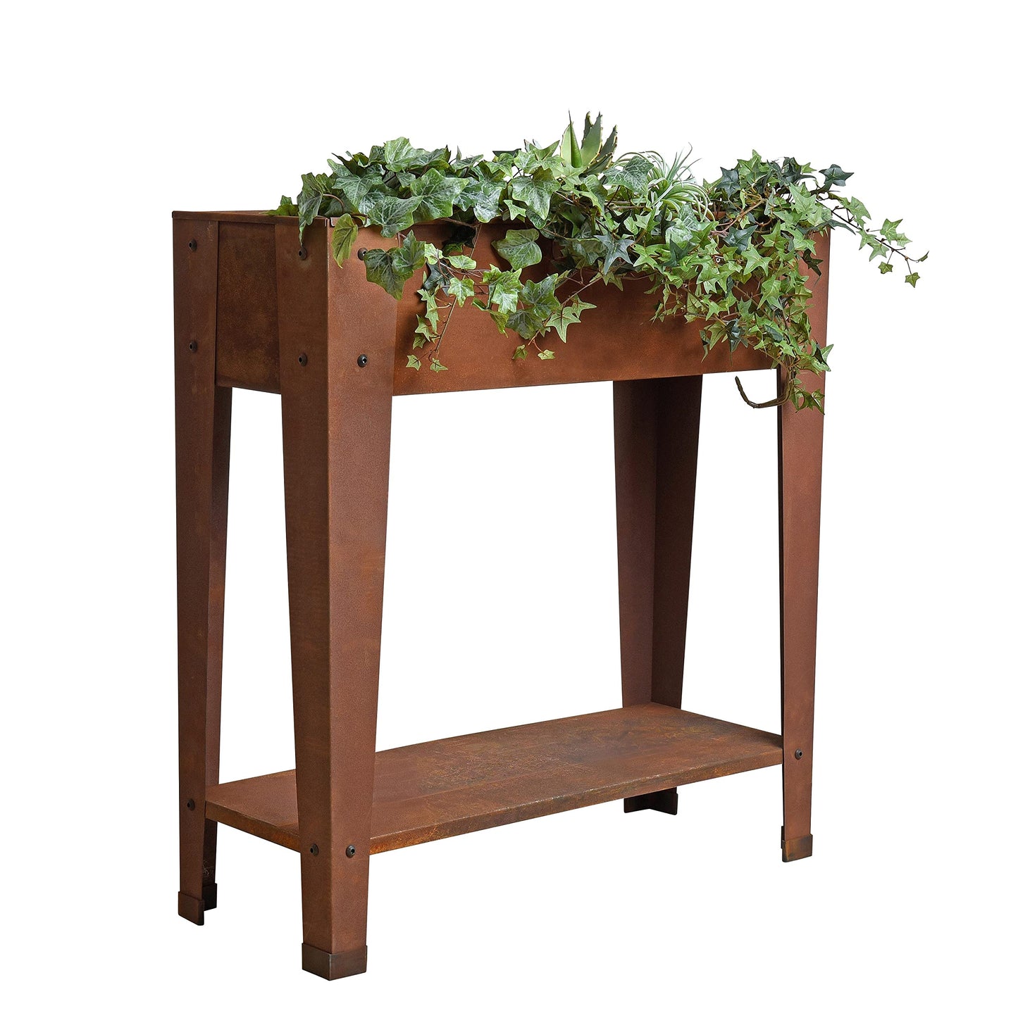 ESTEXO raised bed planter with shelf flower box rusted metal vegetable bed flower bed