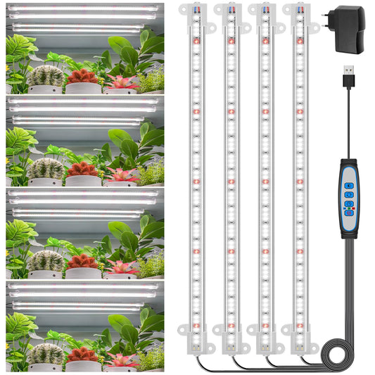 Wiaxulay LED Full Spectrum Plant Lamp, 6000K Plant Light for Plants, Growth Lights for Indoor Plants, Growth Light Strip with Auto Timer 6/12/16H, 5 Level Dimmable.