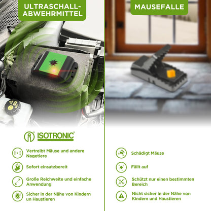 ISOTRONIC Marten Deterrent MartenFix | Battery Marten Repellent Marten-Free Mobile | Mouse Deterrent for Car Vehicle Attic Basement | Marten-Free Marten Protection with Ultrasonic Acoustic (2)