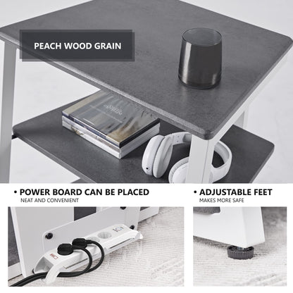FITUEYES Design HiFi Rack made of wood & steel, turntable table with adjustable shelves, HiFi shelf for turntables & stereo systems & compact systems, 61 x 52 x 78 cm.