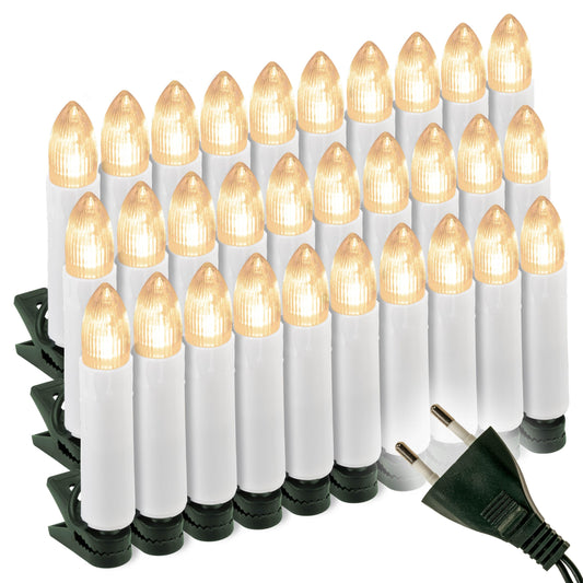 Nipach GmbH 30 LED String Lights Christmas Tree Decoration for Indoor Use Candle Lights XMAS