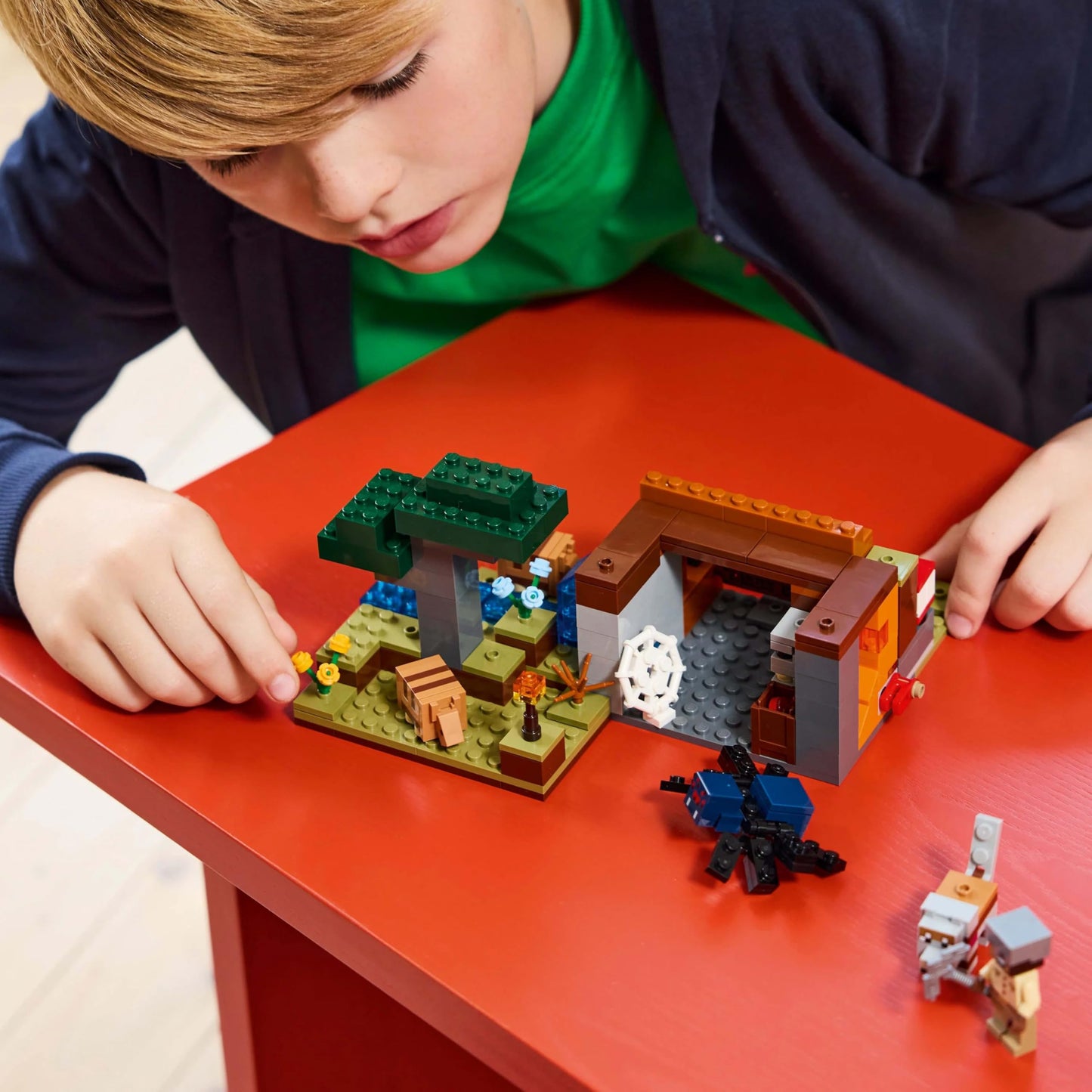 LEGO Minecraft The Armadillo Mine Expedition - Interactive gaming toy with cave spider and wolf figures - TNT function - Gaming gift for boys and girls ages 8 and up - 21269