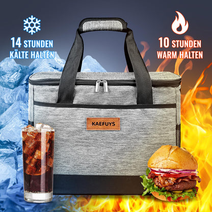 KAEFUYS Cooler Bag 30L+14h Cooling Thermal Insulated Portable Foldable Waterproof Large Picnic Bag for Shopping Car Office Camping Outdoor Travel Food Transport Provisions Family BBQ