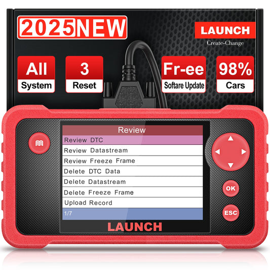 LAUNCH CRP123 V2.0 Plus All System OBDI/OBDII Scanner Diagnostic Tool, Engine/ABS/SRS/ECS/Dashboard/TPMS Code Reader for Cars, Free Updates, 2025 Model.