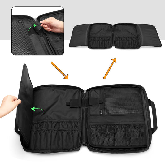 samdew Travel Chef Knife Bag, Professional Knife Storage Bag for Chefs with 20 slots & lockhole, Chef Roll Bag for Show Utensils, Bag only